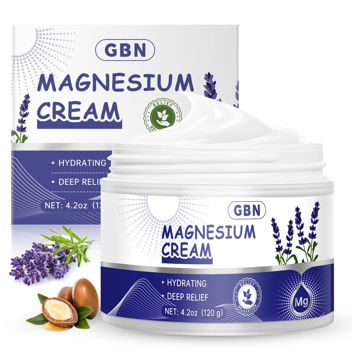 GBN Crème de Magnésium 191g vue de face avec étiquette