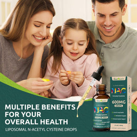 Geeoasis Complément Alimentaire Liquide NAC 600 mg 60 ml - dosage avec pipette