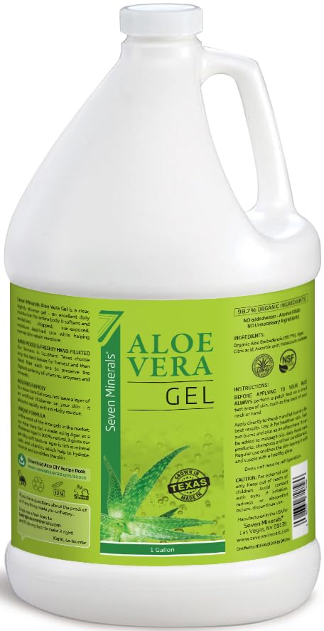 Gel Aloe Vera Seven Minerals 1 gallon vue de face