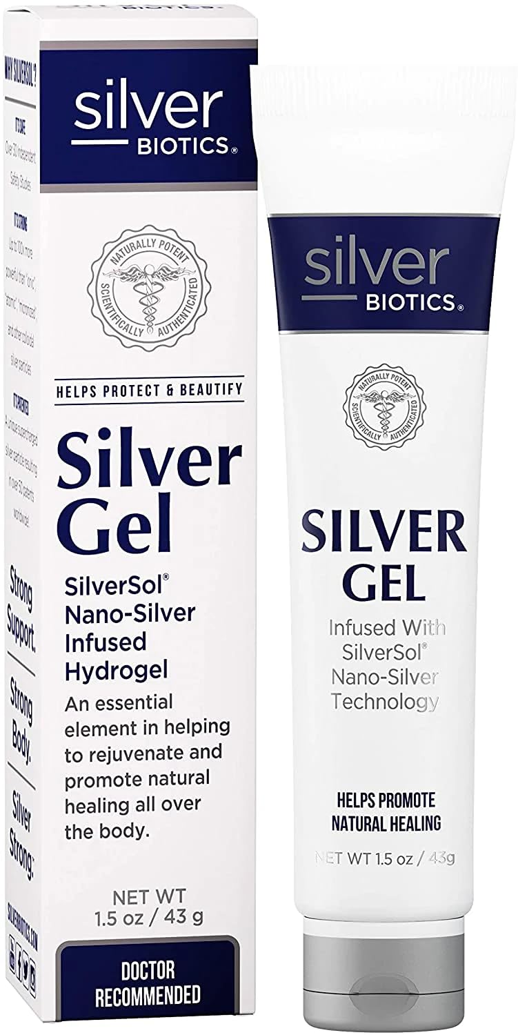 Gel apaisant à l'argent colloïdal 20 PPM American Biotech Labs vue avant