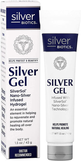 Gel apaisant à l'argent colloïdal 20 PPM American Biotech Labs vue avant