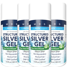 Gel argent colloïdal renforcé 30ppm avec aloe vera, vue de face