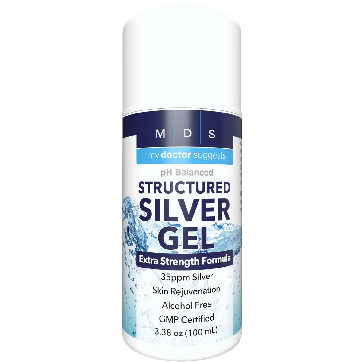 Gel colloïdal argent structuré My Doctor Suggests 35ppm 141g vue avant