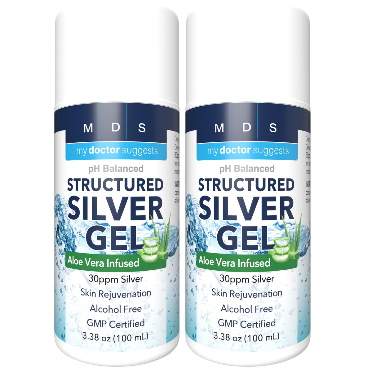Gel Colloïdal d'Argent avec Aloe Vera 30ppm - vue avant