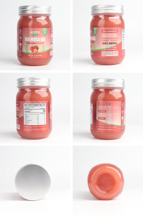 Gel d'Algue Marine ACEYO dans une assiette avec des fruits