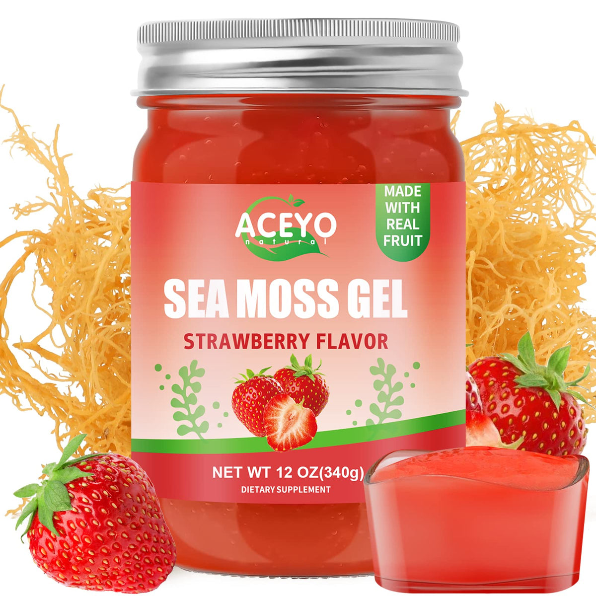 Gel d'Algue Marine Irlandais ACEYO 630g en pot avec étiquette