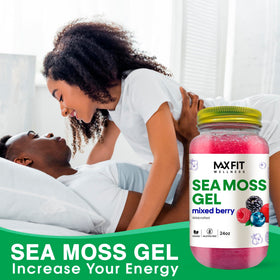 Gel d'Algue Marine MAX FIT 1238g en préparation de smoothie
