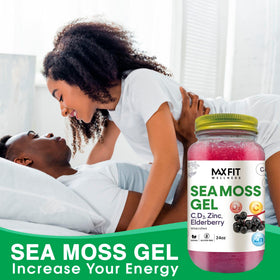 Gel d'algue marine MAX FIT sur une cuillère