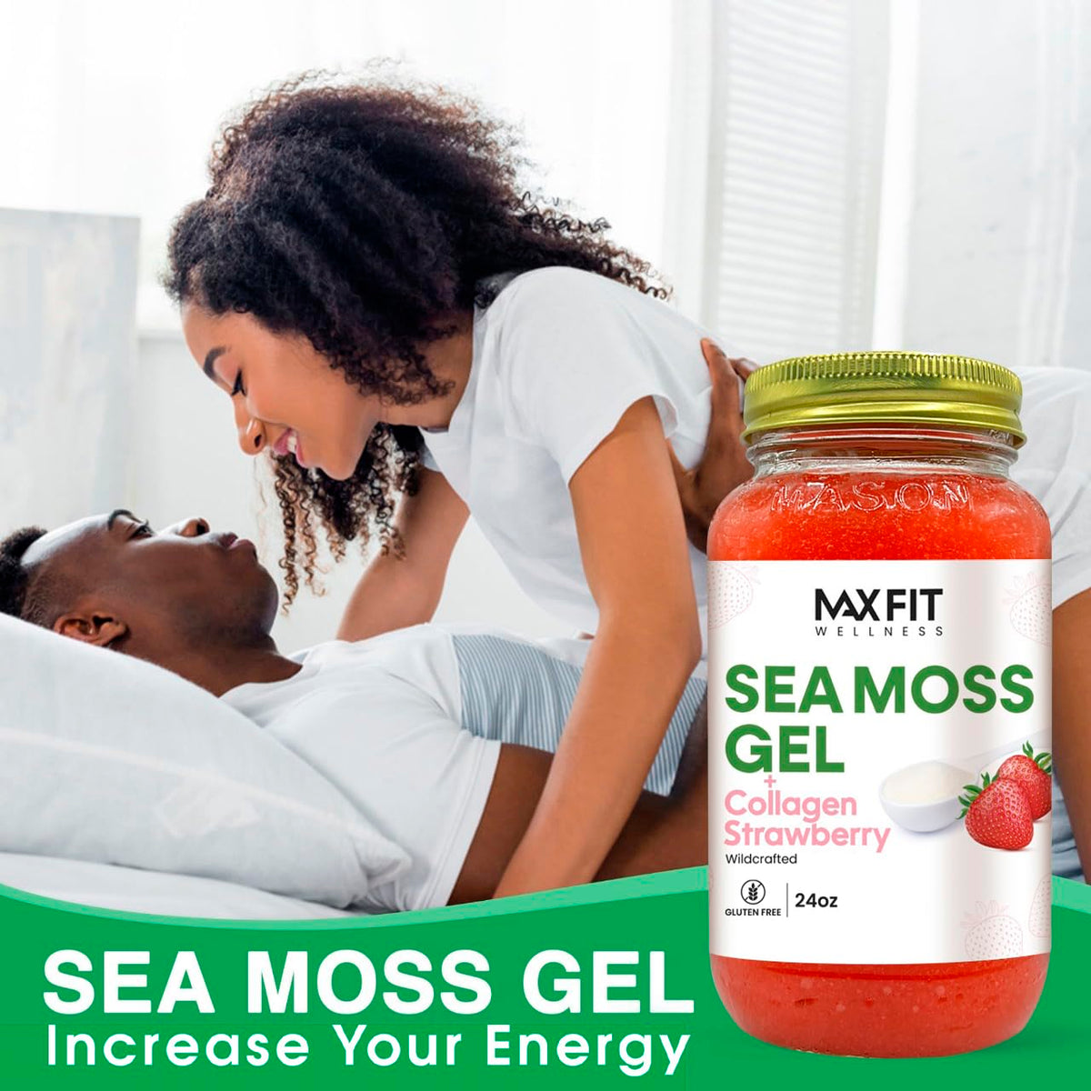 Gel d'Algue Marine Or MAX FIT 24oz en pot en verre