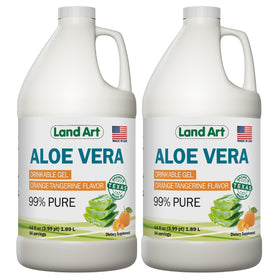 Gel d'Aloe Vera à boire Orange Land Art 64 fl oz vue de face