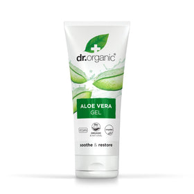 Gel d'Aloe Vera Dr. Organic 200ml vue avant avec texture gel