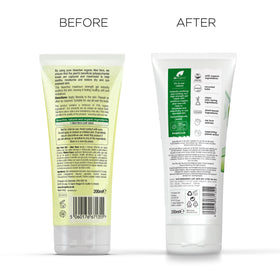 Gel d'Aloe Vera Dr. Organic avec plantes en arrière-plan