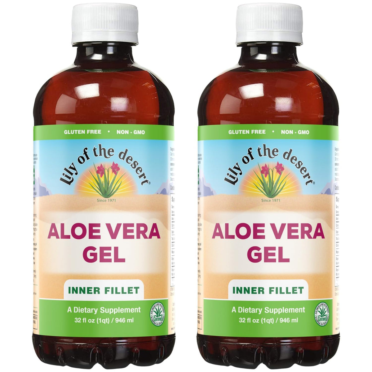 Gel d'Aloe Vera Lily Of The Desert 2 x 946 ml vue avant