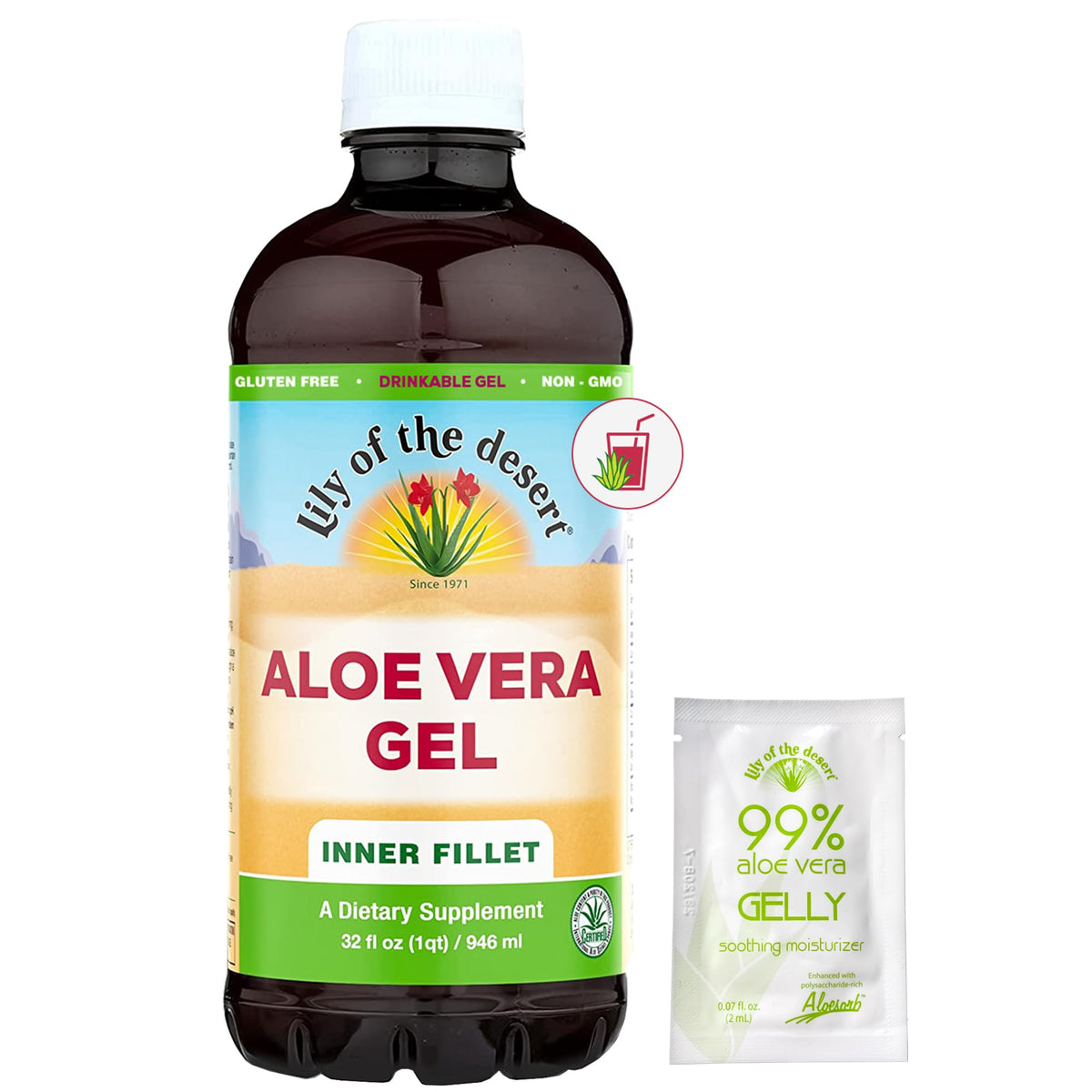 Gel d'aloe vera Lily Of The Desert 32 fl oz vue de face