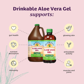 Gel d'aloe vera Lily Of The Desert versé dans un verre