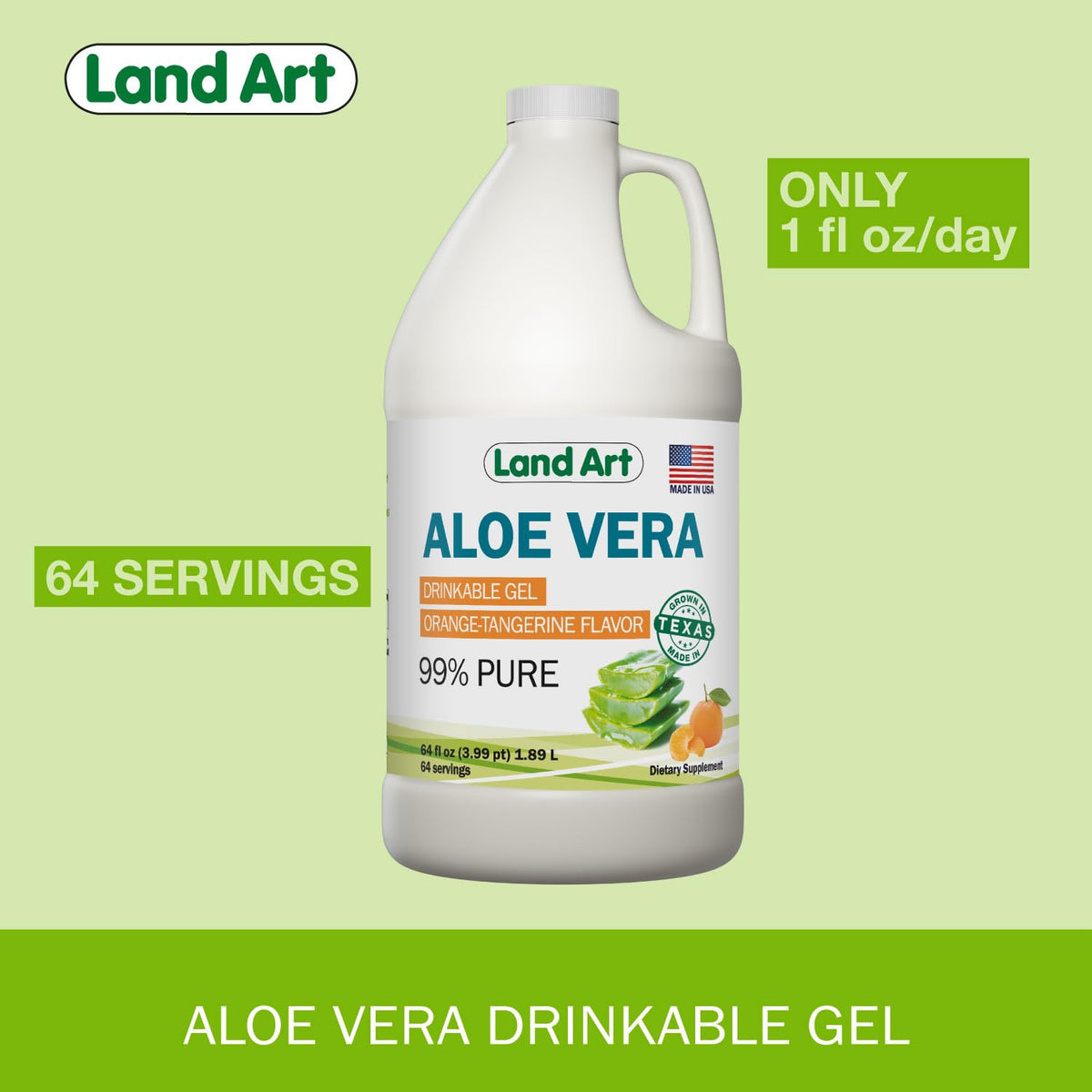 Gel d'Aloe Vera Orange dans un verre