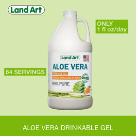 Gel d'Aloe Vera Orange dans un verre