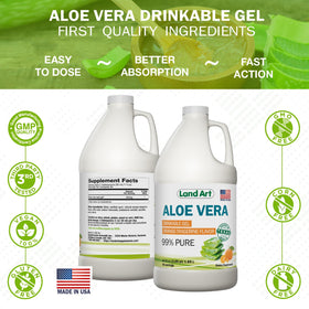 Gel d'Aloe Vera Orange de Land Art avec cuillère doseuse