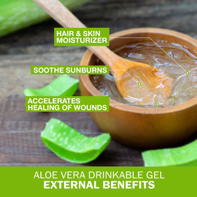 Gel d'Aloe Vera Orange de Land Art sur une table