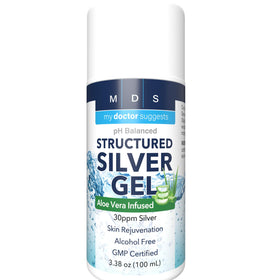 Gel d'Argent Colloïdal 30ppm avec Aloe Vera My Doctor Suggests vue de face