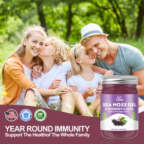 Gel d'Irish Sea Moss OALSE en utilisation dans un smoothie
