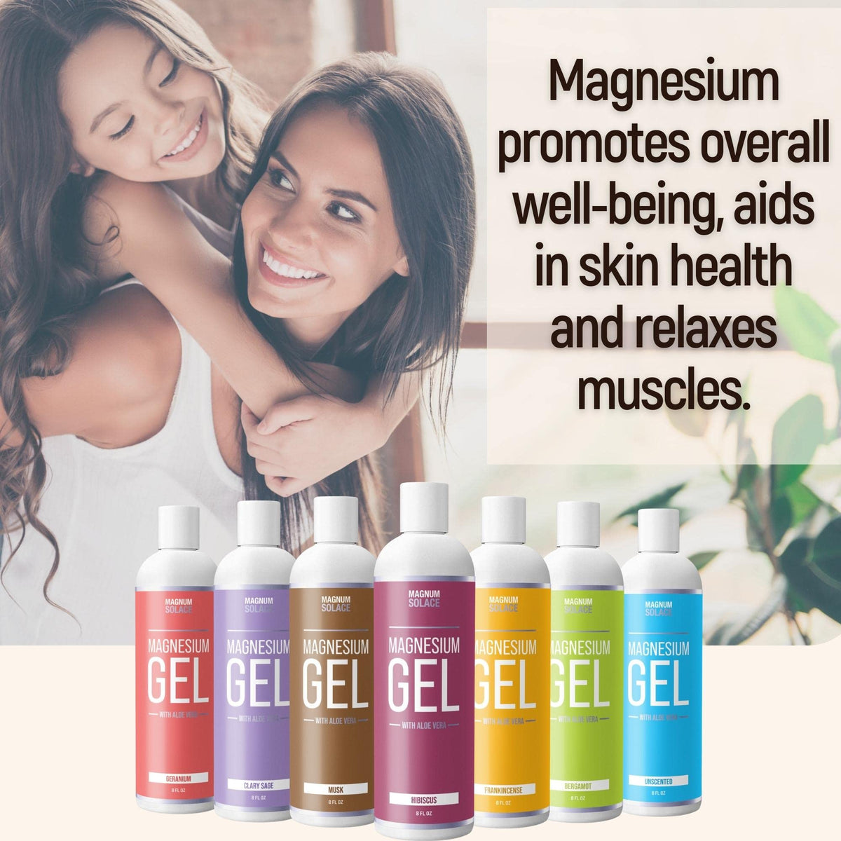 Gel de magnésium et aloe vera dans un environnement de massage