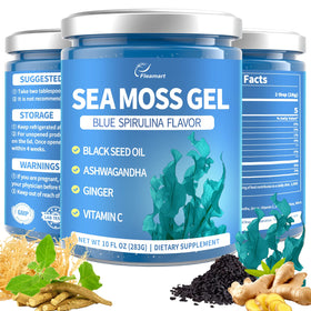 Gel de mousse de mer Fleamart au goût de spiruline bleue, vue avant