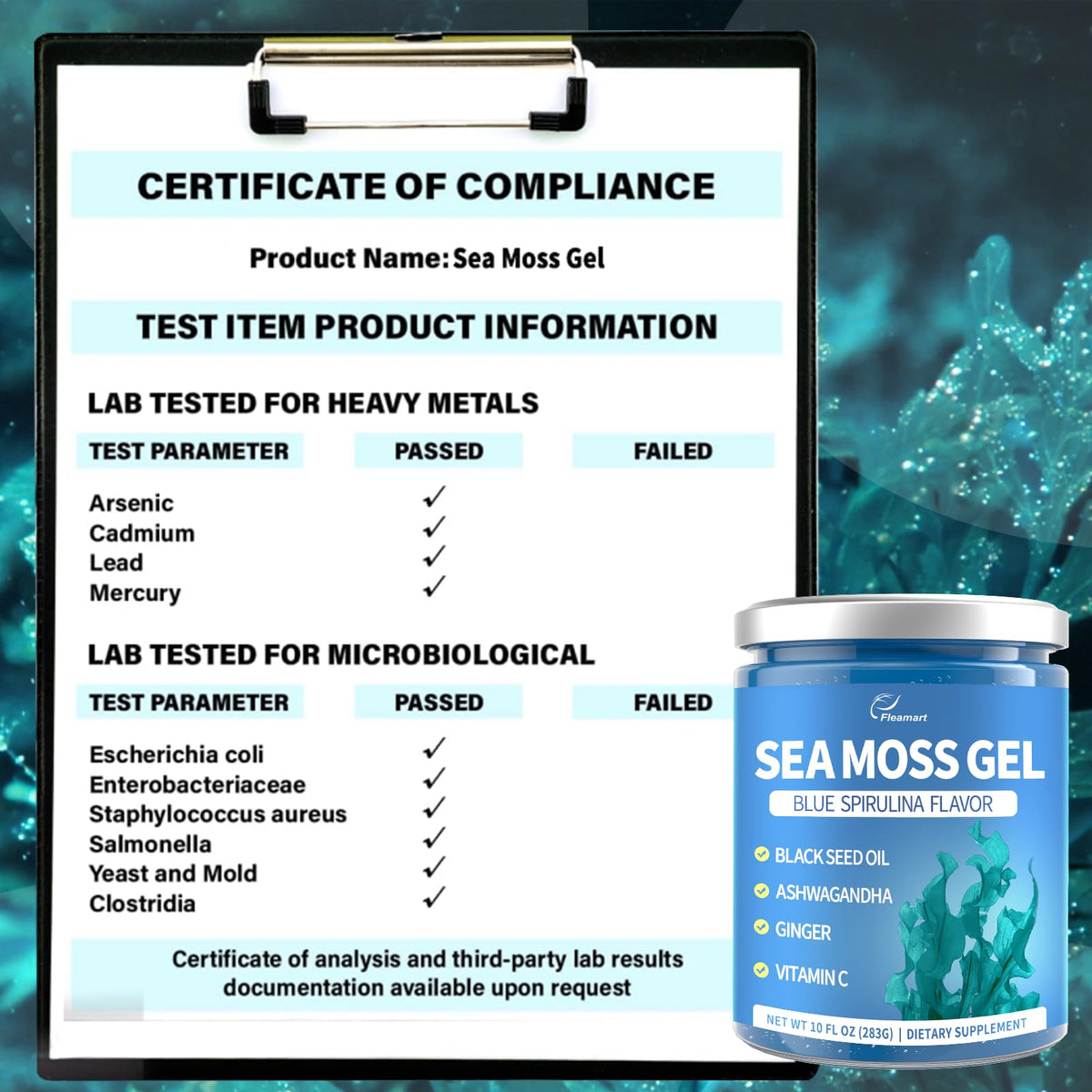 Gel de mousse de mer Fleamart dans un bol, prêt à être utilisé