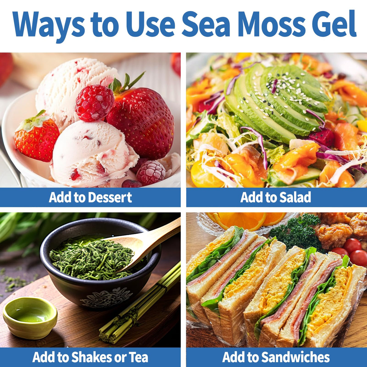 Gel de mousse de mer Fleamart ouvert, montrant sa texture