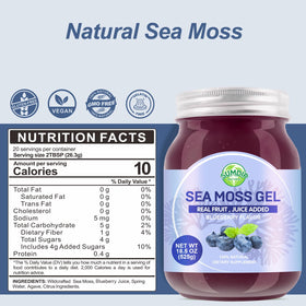 Gel de Mousse de Mer Irlandais aux Myrtilles SumDIP, cuillère à soupe à côté