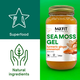 Gel de mousse de mer MAX FIT sur une cuillère