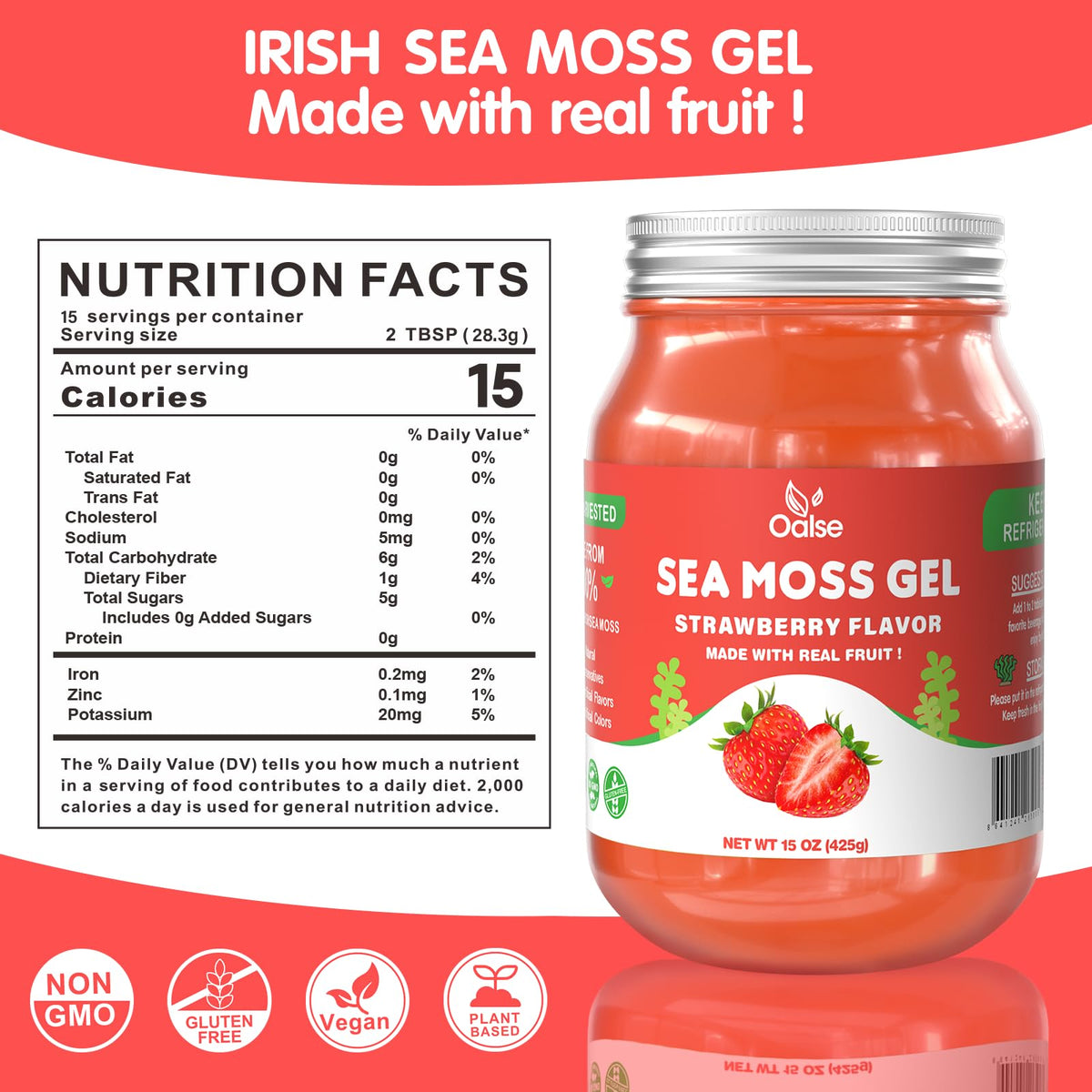 Gel de mousse de mer OALSE dans un bol, prêt à être consommé