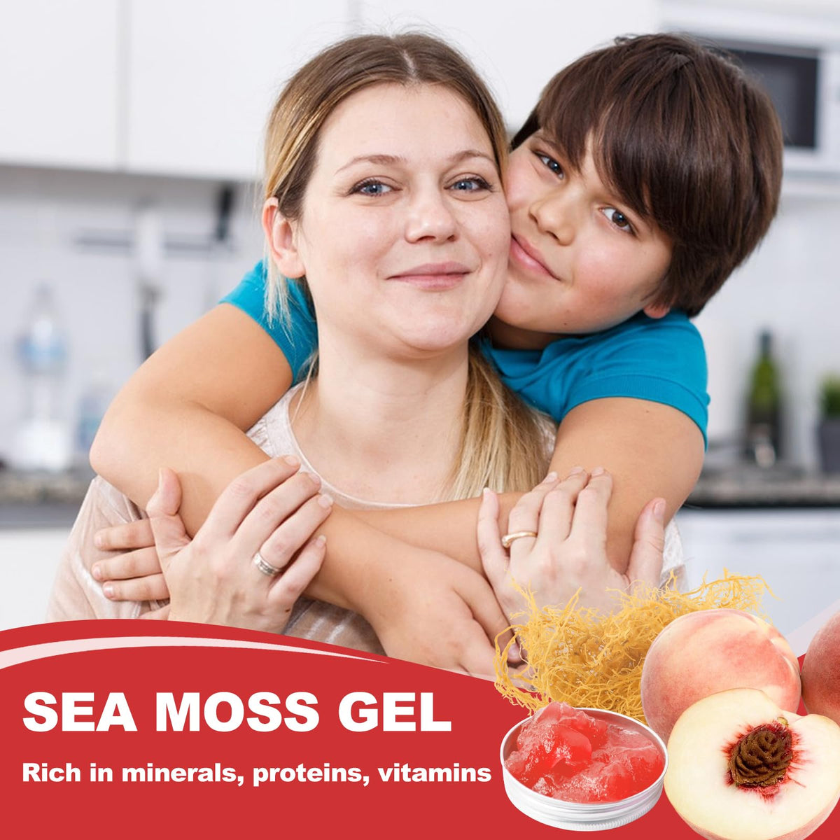 Gel de mousse de mer SumDIP sur une table avec des ingrédients