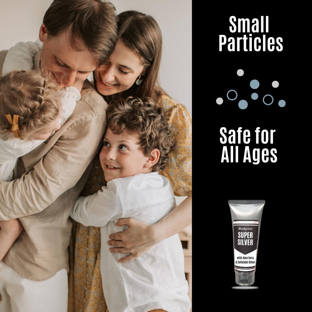 Gel de silver colloïdal ibodycare sur une surface blanche