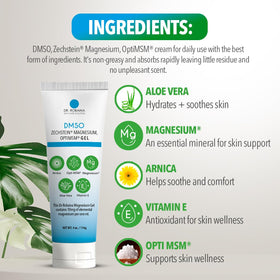 Gel DMSO Dr. Robaina, texture légère sur un fond neutre