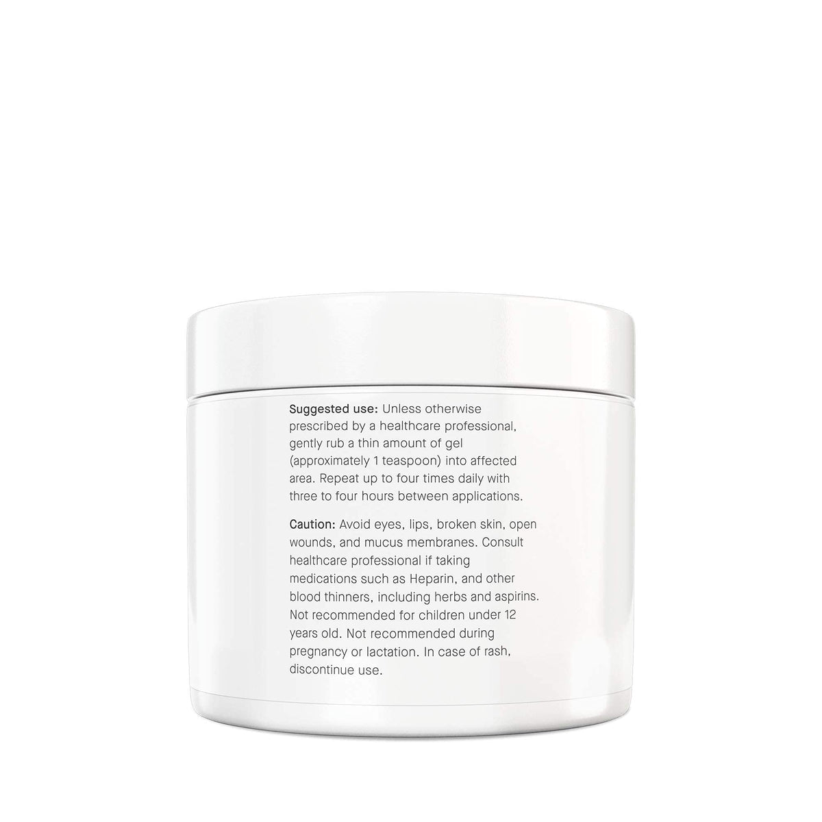 Gel glucosamine chondroïtine MSM avec un flacon et une étiquette lisible