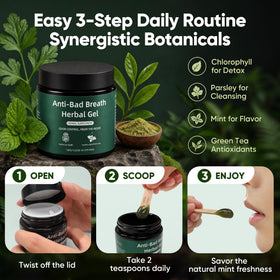 Gel herbal ZRLESH sur une table avec des plantes
