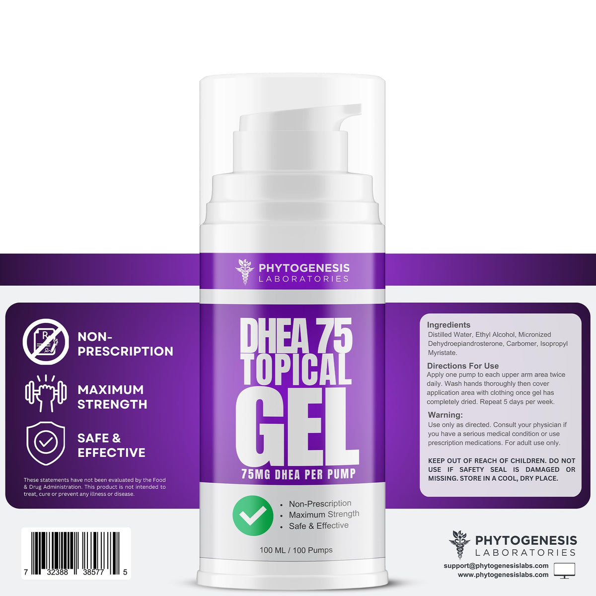 Gel Topique DHEA ANDROGENESIS application sur la peau