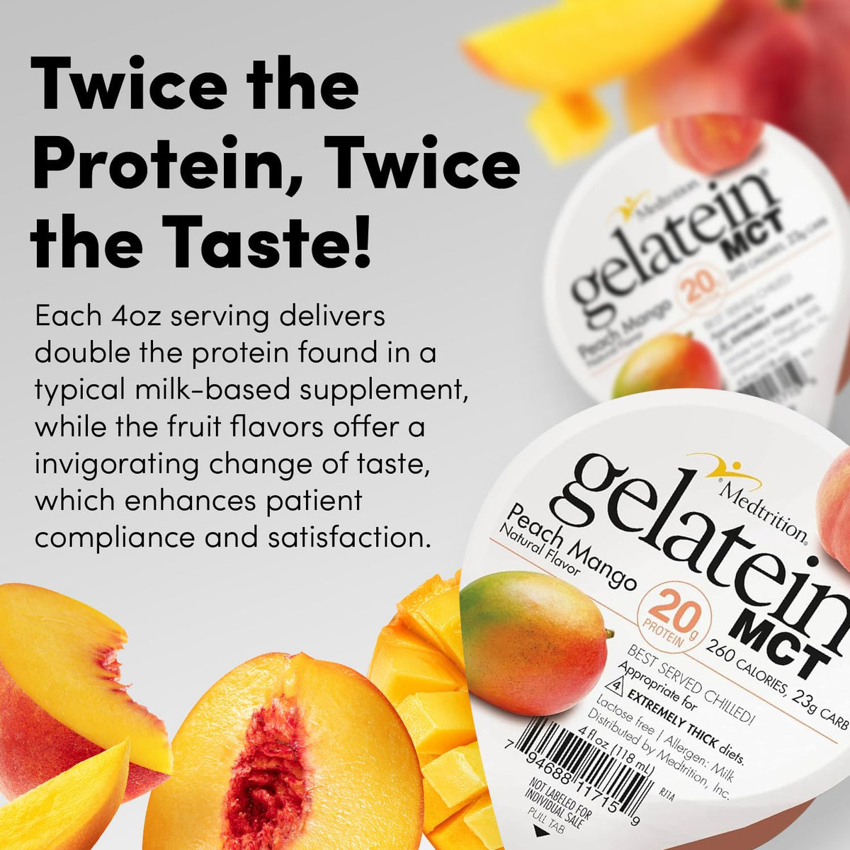 Gelatein MCT Pêche Mangue étiquette nutritionnelle