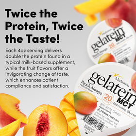 Gelatein MCT Pêche Mangue étiquette nutritionnelle