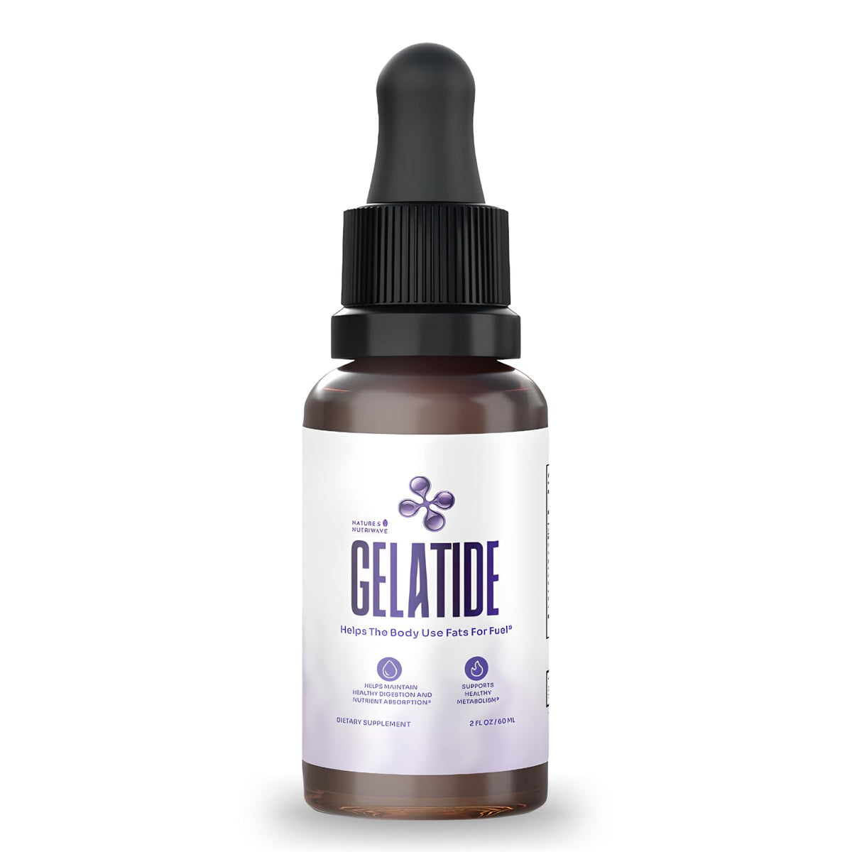 Gelatide Drops Nature’s NutriWave flacon de 60 ml avec compte-gouttes