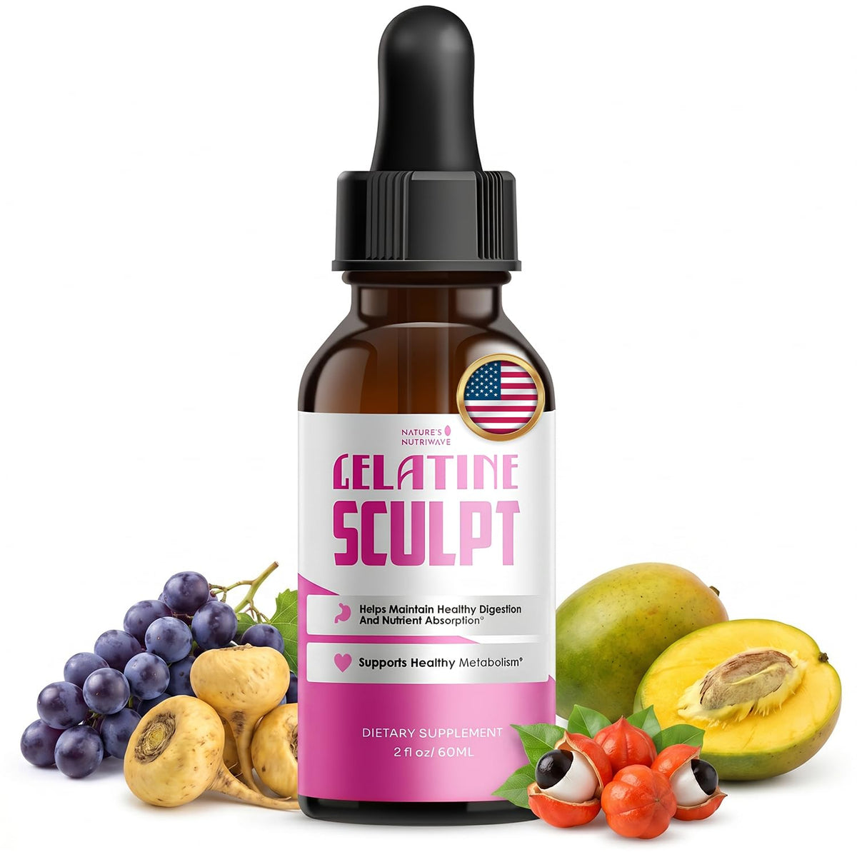 Gelatine Sculpt complément alimentaire liquide 60 mL vue de face