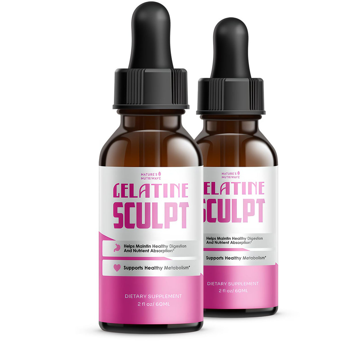 Gelatine Sculpt de Nature’s NutriWave flacon liquide 60 mL vue de face