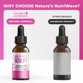 Gelatine Sculpt de Nature’s NutriWave utilisation avec un verre d'eau
