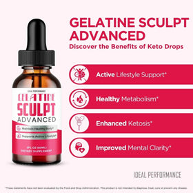 Gelatine Sculpt Drops d'IDEAL PERFORMANCE, arrière du flacon