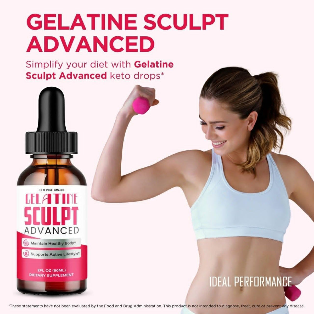 Gelatine Sculpt Drops d'IDEAL PERFORMANCE sur une table
