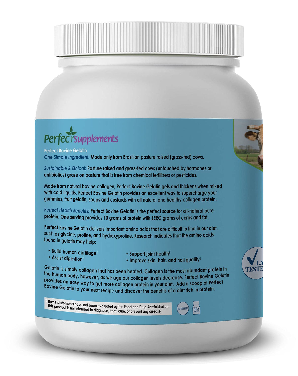 Gelée bovine Perfect Supplements 771g dans un bol