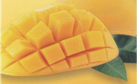 Gelée de collagène à la mangue HAMCHOROK, stick sur une table avec des fruits frais