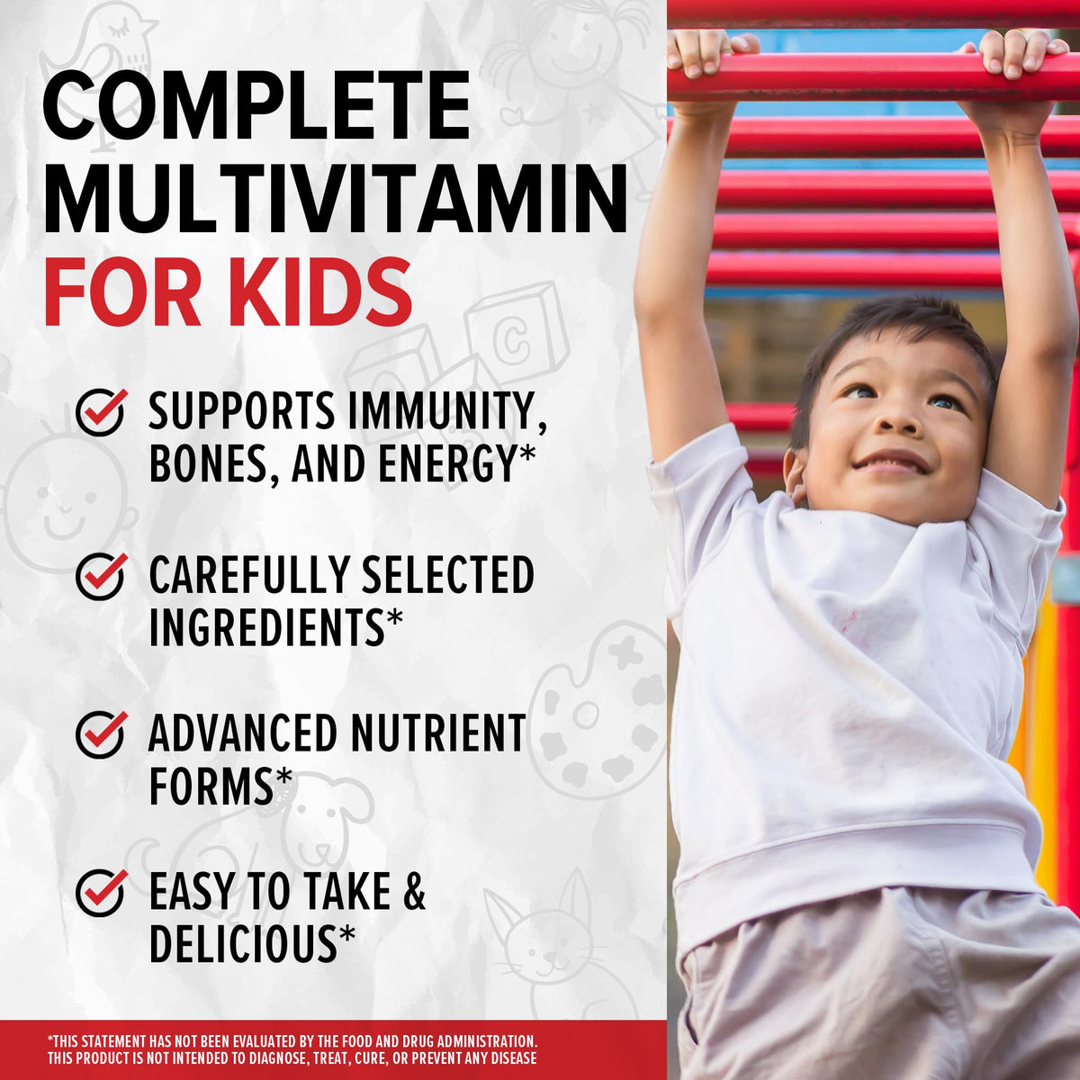 Gélifié multivitaminé 10X Health en forme de gommes, goût fraise pastèque
