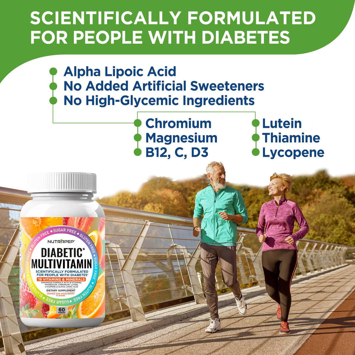Gélifiées NutraPep Multivitamines 181g vue arrière avec ingrédients